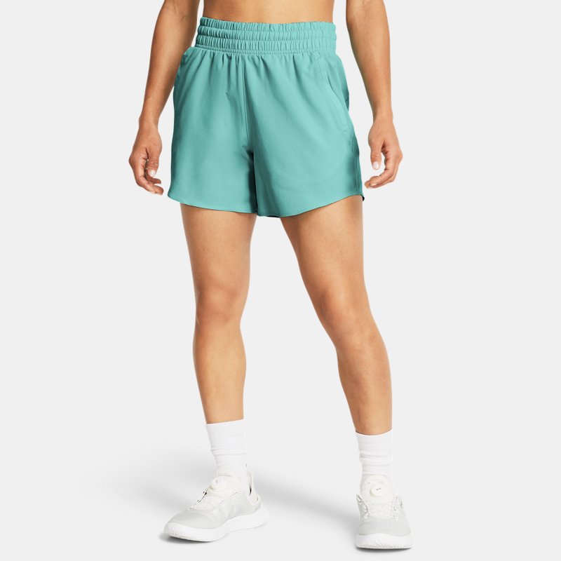 Shorts Under Armour Flex Woven 13 cm da donna Radial Turquoise / Radial Turquoise XS